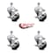 Service Caster 3.5 Inch Phenolic Wheel Swivel 1/2 Inch Threaded Stem Caster Set with Brake SCC SCC-TS20S3514-PHS-TLB-121315-4 - alternate 3